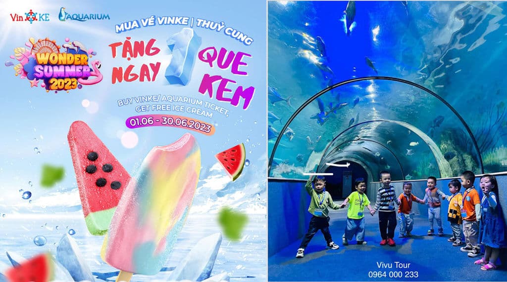 Đặt vé Thủy Cung Time City và nhận ngay quà tặng kem miễn phí!