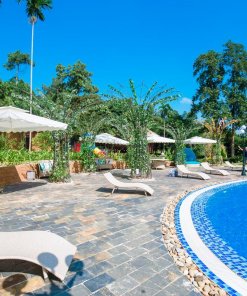 bể bơi may tropical villa
