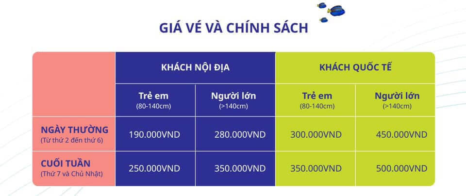 bảng giá vé thủy cung lotte tây hồ hà nội